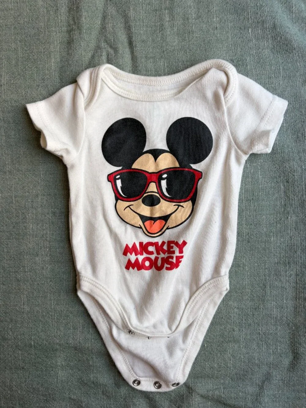 3-Piece Cool Mickey Short Sleeve Onesies 0-3m